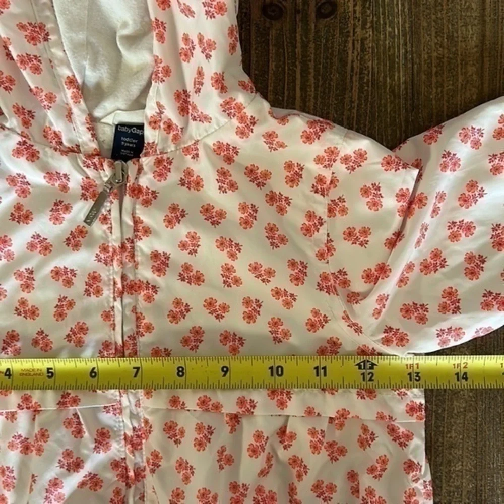Mini Gap Wind Breaker Floral Design Size 3T